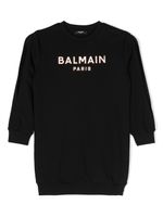 Balmain Kids robe-sweat à logo imprimé - Noir - thumbnail