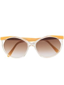 Saint Laurent Pre-Owned lunettes de soleil à monture ronde (années 1990) - Jaune