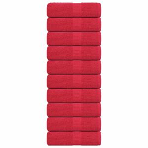 VidaXL Zeepdoekjes 10 st 30x30 cm 360 g/m² 100% katoen rood