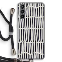 Moroccan stripes: Samsung Galaxy S21 Transparant Hoesje met koord