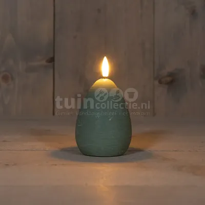 LED Kaars Paasei 12cm Jade Groen