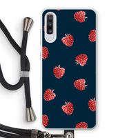 Framboosjes: Samsung Galaxy A70 Transparant Hoesje met koord