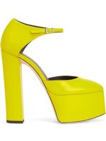 Giuseppe Zanotti escarpins plateforme à bout carré - Jaune