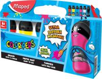 Maped Color'Peps plakkaatverf, ophangdoos met 6 flacons van 75 ml in primaire geassorteerde kleuren