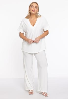 Yoek Wijde broek | Beige | Maat 46/48