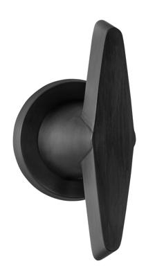 Formani voordeurknop Osiris Hertman CONE OH200V vast op rozet - PVD mat zwart
