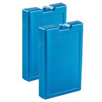 Plasticforte 1000 grams koelelementen - 4x stuks - 22 x 14 x 3 cm - blauw - kunststof