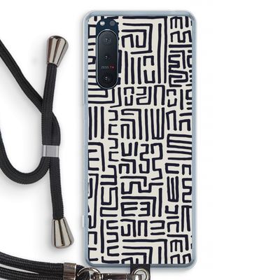 Moroccan Print: Sony Xperia 5 II Transparant Hoesje met koord