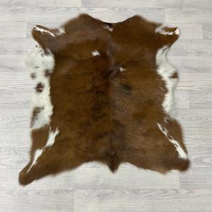 Kalfshuid bruin zwart wit 85x80cm