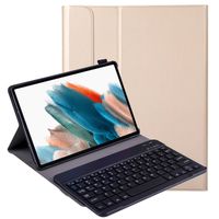 Basey Samsung Galaxy Tab A8 2021 Toetsenbord Hoes - Samsung Galaxy Tab A8 2021 Keyboard Case Book Cover Hoesje - Goud - thumbnail