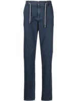 Canali pantalon en jean à lien de resserrage - Bleu