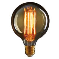 Anna's Collection LED Retro gloeilamp - sfeerlamp/designlamp - oranje glas - 135 x 95 mm   - - thumbnail