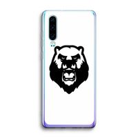 Angry Bear (white): Huawei P30 Transparant Hoesje