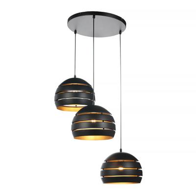 Freelight Hanglamp Djarin 3 lichts Ø 50 cm zwart goud