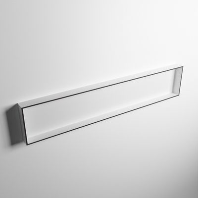 MONDIAZ EASY Nis 149,5x29,5cm in solid surface kleur DarkGrey | Talc. 1 vak geschikt voor in- of opbouw