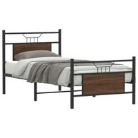 Bedframe zonder matras bewerkt hout bruin eikenkleur 90x200 cm