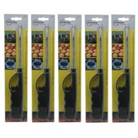 Benson gas/bbq/keuken/kaarsen aanstekers - 5x stuks - van 27 cm - Flexibele hals - Kinderslot