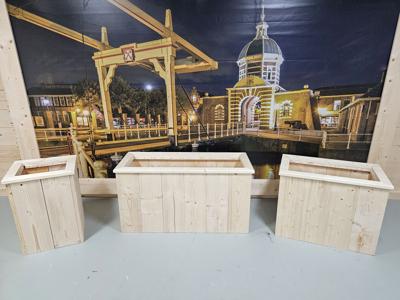 Steigerhouten Bloembak Lissabon - Strak & Tijdloos voor Tuin of Terras
