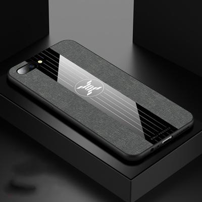 Voor OPPO R11 XINLI stiksels doek Textue schokbestendig TPU beschermhoes (grijs)