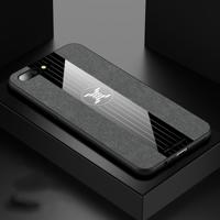 Voor OPPO R11 XINLI stiksels doek Textue schokbestendig TPU beschermhoes (grijs)
