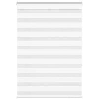 VidaXL Zebra rolgordijn 105x150 cm stofbreedte 100,9cm polyester wit