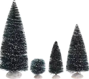 Set van mini Kerstbomen - 9 stuks