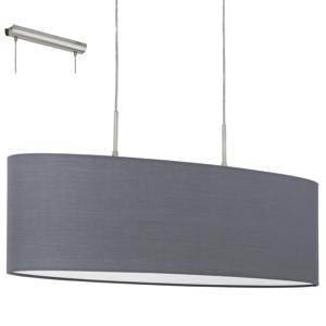 EGLO Pasteri - Hanglamp - 2 Lichts - 75cm - Nikkel-Mat - Grijs