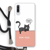 GSM poes: Samsung Galaxy A70 Transparant Hoesje met koord GSM poes: Samsung Galaxy A70 Transparant Hoesje met koord