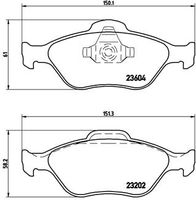 Remmenset, remschijf BREMBO, Remschijftype: Binnen geventileerd, Inbouwplaats: Vooras, u.a. für Ford, Mazda