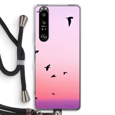 Fly away: Sony Xperia 1 III Transparant Hoesje met koord