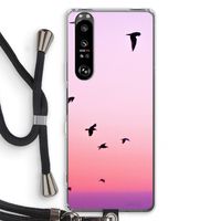 Fly away: Sony Xperia 1 III Transparant Hoesje met koord