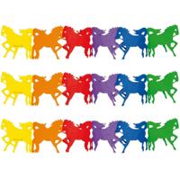 Slinger paarden - 3x - 300 cm - multi color - papier - paardenthema - verjaardag