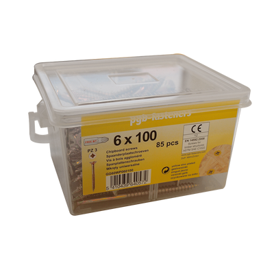 pgb-Europe PGB-FASTENERS | Spaanplaatschroef VZK Ø 4x40 GZn/Em. 455 | 455 st - GG60WP040040