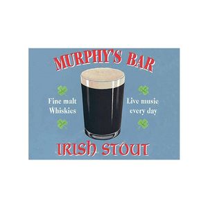 Grote muurplaat Murphys bar 30x40cm   -