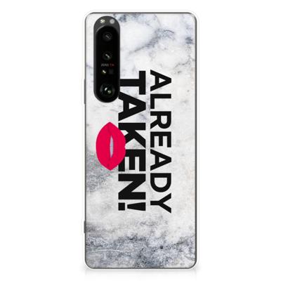 Sony Xperia 1 III | Siliconen hoesje | met naam Already Taken White