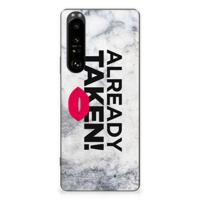 Sony Xperia 1 III | Siliconen hoesje | met naam Already Taken White