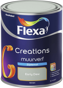flexa creations muurverf zijdemat industrial grey 2.5 ltr