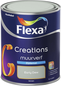 flexa creations muurverf zijdemat wit 2.5 ltr