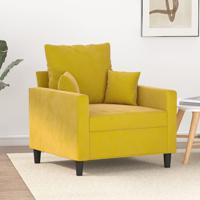 Fauteuil 60 cm fluweel geel