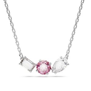 Swarovski 5668275 Ketting Mesmera zilverkleurig-roze-wit 38-45 cm