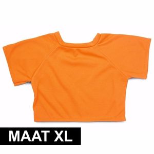 Oranje shirt XL voor Clothies knuffeldier 22 x 20 cm   -
