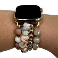 Apple Watch Sieraden Band - Noa Beige - 44, 45, 46 & 49mm Apple Watch Sieraden Band - Noa Beige - 44, 45, 46 & 49mm