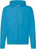 Fruit Of The Loom F401N Classic Hooded Sweat Jacket - Azure Blue - L - thumbnail