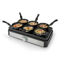 Nedis FCRA310FBK6 Party Wokset Grill 6 Personen Spatel Temperatuurinstelling Anti-aanbak Laag Rechthoek Nedis FCRA310FBK6 Party Wokset Grill 6 Personen Spatel Temperatuurinstelling Anti-aanbak Laag Rechthoek