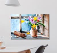 Canvas schilderij keuken Vintage keukenplanten