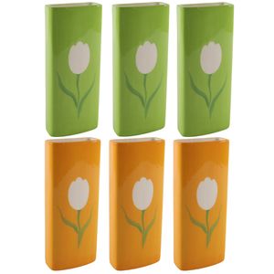 Set Radiatorbak waterverdampers 6x stuks - porselein - 20 x 8 cm