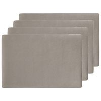 Placemats lederlook - 10x - 45 x 30 cm - metallic taupe - thumbnail