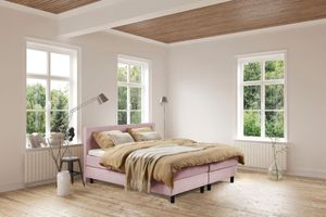 Beddenleeuw Boxspring Bed Isabella - 180x220 - Incl. Pocketmatras + Hoofdbord - Oud roze