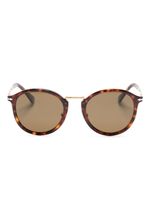 Persol lunettes de soleil rondes à effet écailles de tortue - Marron