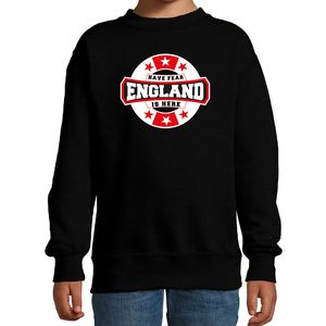 Have fear England is here / Engeland supporter sweater zwart voor kids